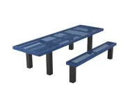 Essentials - ADA Accessible Regal Rectangular Pedestal Frame Picnic Table with Detached Seating