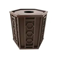 Uptown - Biscayne Trash Receptacle with Liner and Lid (3 Lids to Choose)