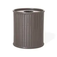Uptown - Zion Trash Receptacle with Liner and Flat Top Lid