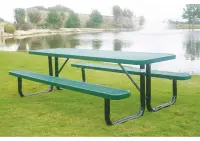 MyTCoat Expanded Metal Portable Frame Picnic Table