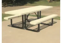 MyTCoat Expanded Metal Portable Frame Picnic Table
