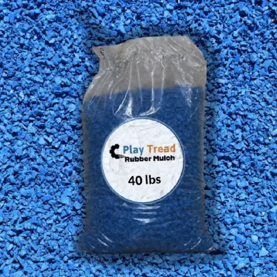 Rubber Mulch - Blue - 40 lb bag