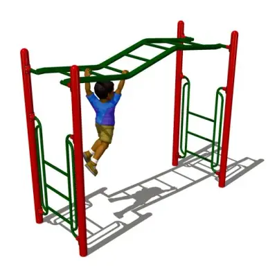 Freestanding Wavy Straight Rung