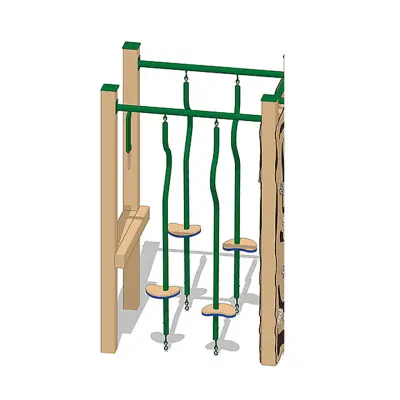 Recycled Wiggle Steppers Balance Structure