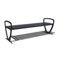 Uptown - Zion Bench without Back with Side Armrests