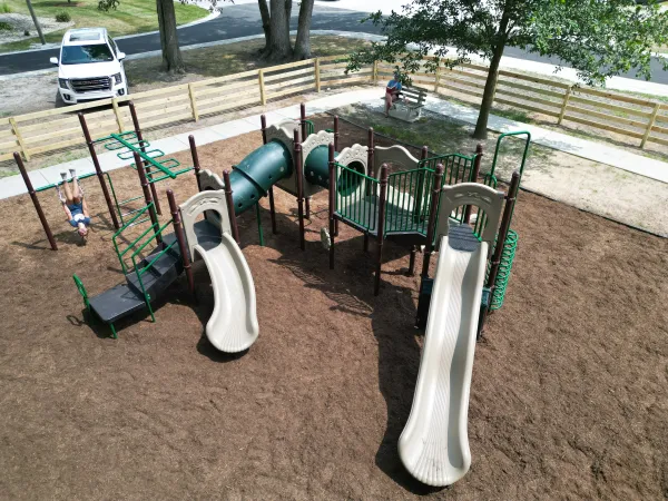 AAA State of Play multi-event commercial playground installation at the White County Fairgrounds