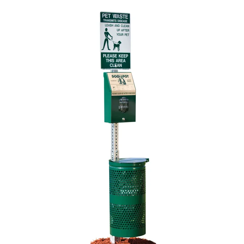 Green Steel Header Pak Pet Station