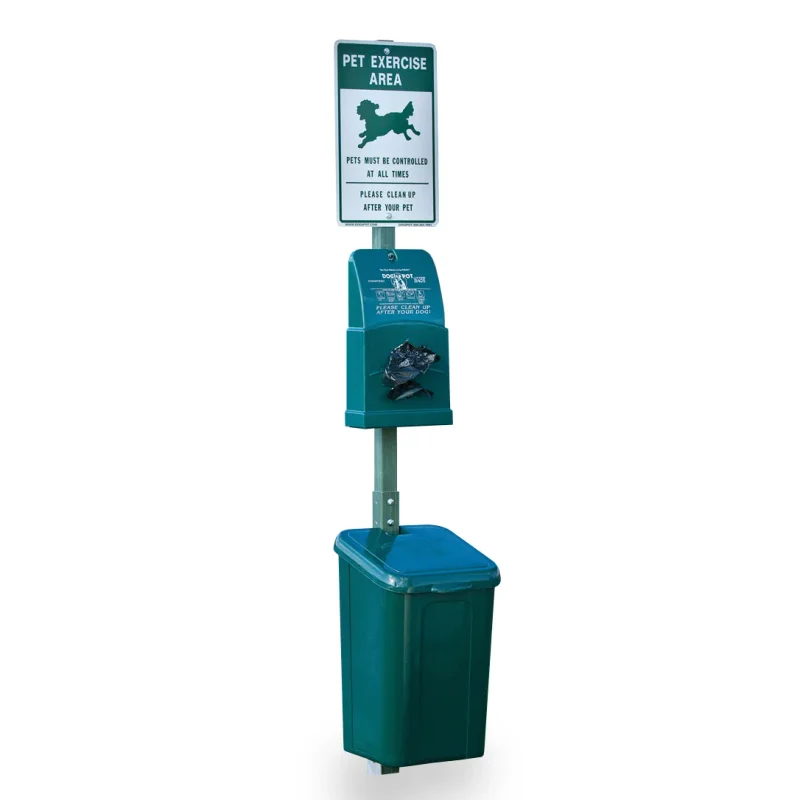 Green Polyethylene Pet Station