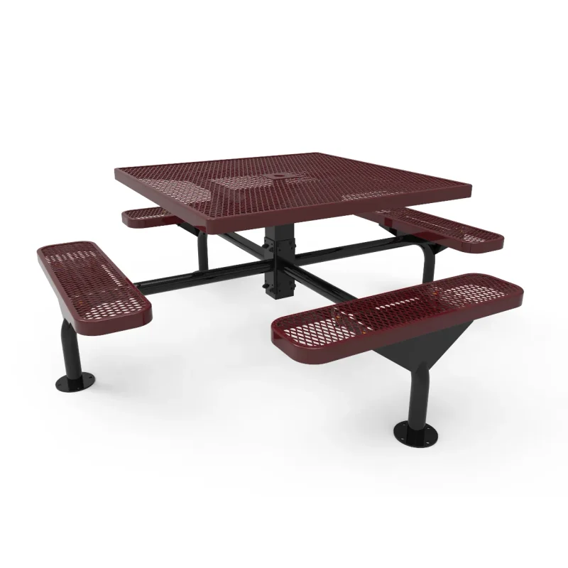 MyTCoat Expanded Metal Deluxe Frame Square Table