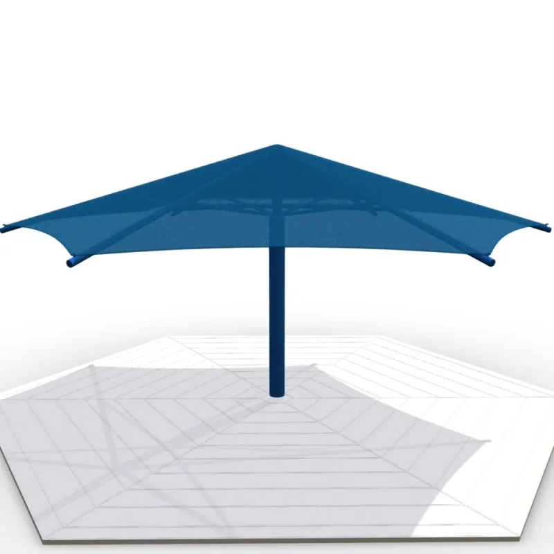 Hexagon Single Column Fabric Shade - Surplus