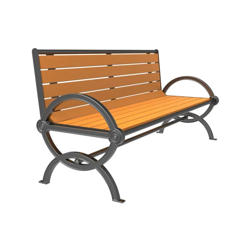 Uptown - Gateway Recycled Plastic Slatted Bench with Back