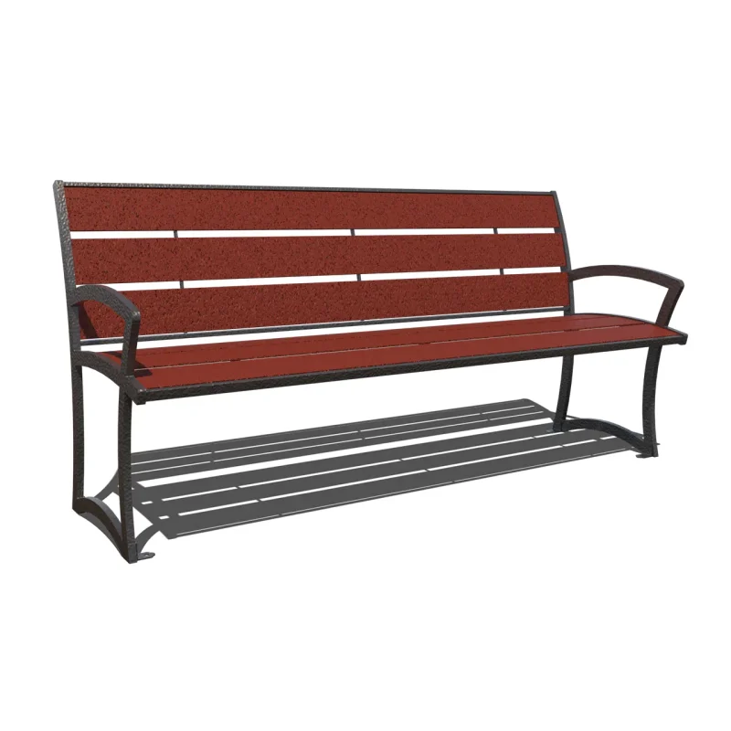 Uptown - Bryce Ipe Wood Slatted Bench with Back