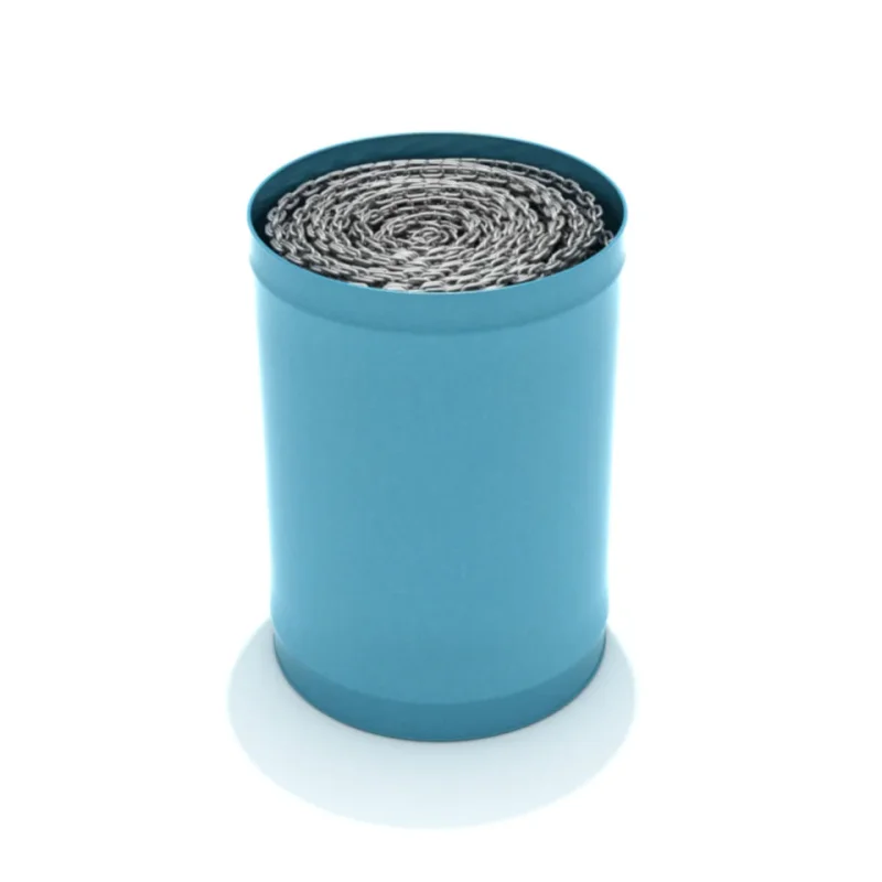 Electrogalvanized 3/16-inch Steel Swing Chain - Barrel of 500 Continuous Feet