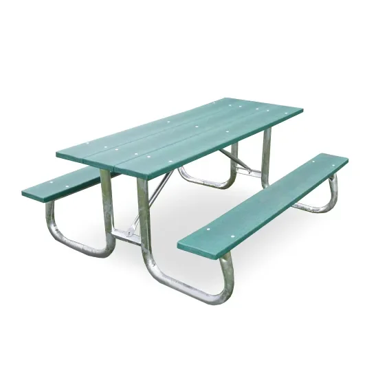 Recycled Plastic Galvanized Frame Picnic Table