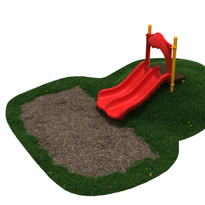 3-feet Double Straight Hillside Slide