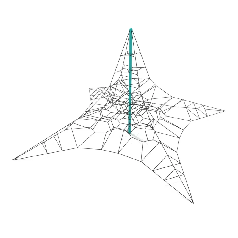Interstellar Incline 3D Pyramid Net Climber