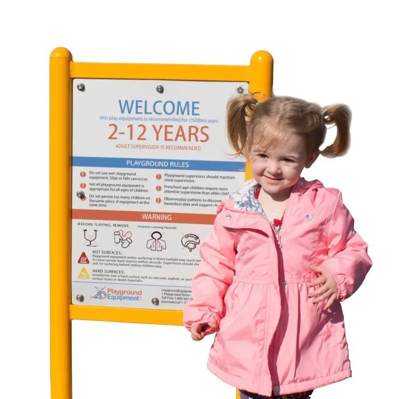 2-Sided Playground Safety Rules and Welcome Sign