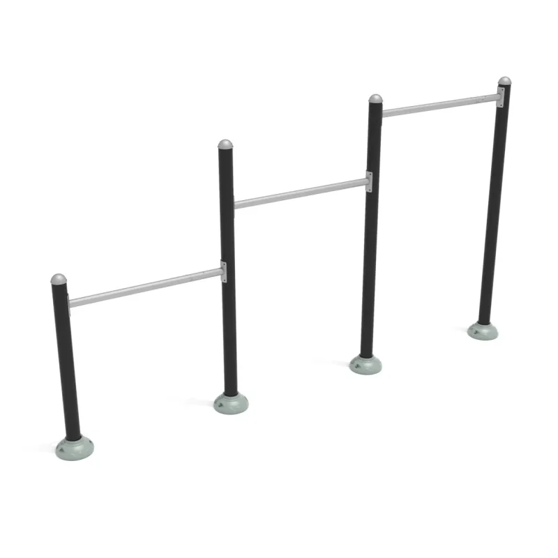 Triple Inclined Chin-Up Bars