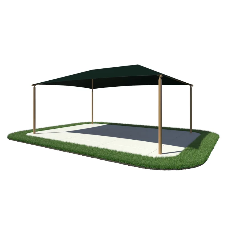 Rectangular Shade Shelter with 10 feet high Entrance Height