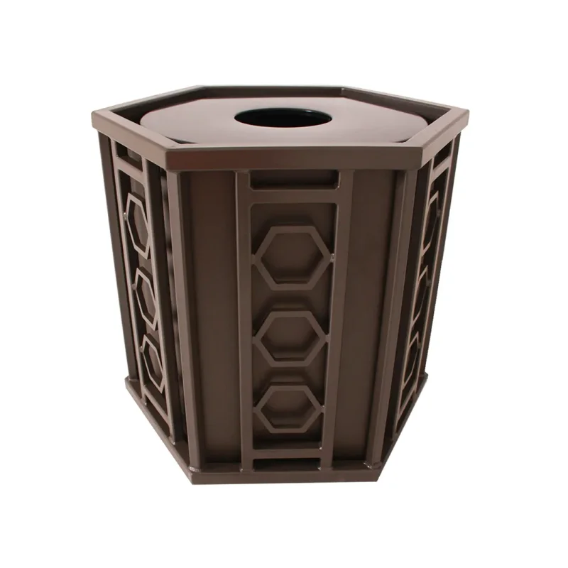 Uptown - Biscayne Trash Receptacle with Liner and Lid (3 Lids to Choose)