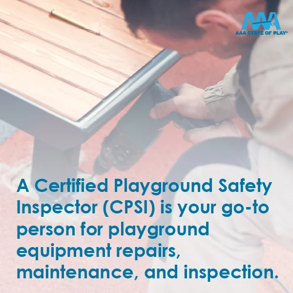 Who repairs commercial playground equipment?