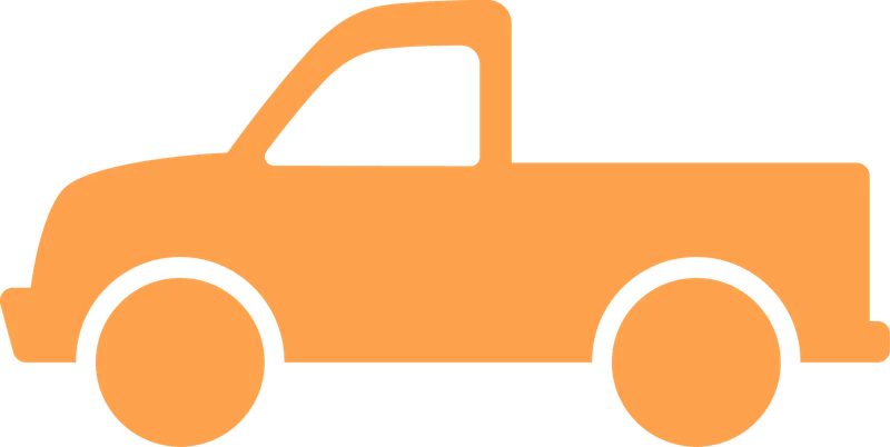 Orange pickup truck illustrating a horsepower sales comparison