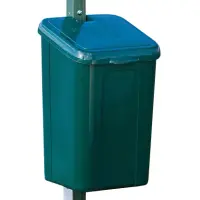10 Gallon Green Polyethylene Waste Receptacle