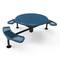 MyTCoat Expanded Metal Deluxe Frame Round Table with Smooth Top