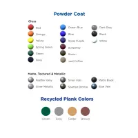 Uptown - Arches Recycled Plastic Slatted Trash Receptacle with Liner and Lid (3 Lids to Choose From)