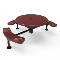 MyTCoat Honeycomb Steel Deluxe Frame Round Table with Smooth Top