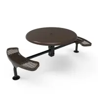 MyTCoat Expanded Metal Deluxe Frame Round Table with Smooth Top