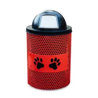 Paws Design Perforated Style Trash Receptacle