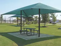 Dual Column Rectangular Umbrella Shade Shelter