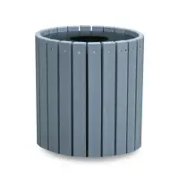 Round Heavy-Duty Recycled Plastic Receptacle