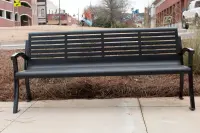 Essentials - Classic Casino Horizontal Strap Style Bench with Back