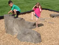 NatureROCKS School Age (5-12 years) Stepping Boulders (Set of 3 with 2 small, 1 large height)