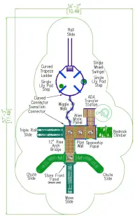 Chute the Rapids Playground Structure