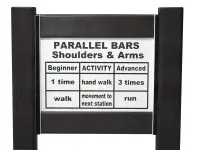 Recycled Plastic Fitness Parallel Bars with Exercise Panel