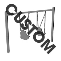 Elite Series 5 inch Single Post Swing 8 Foot with Child Adaptive Seats