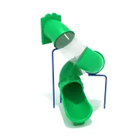 9-feet Deck Height Spiral Tube Slide - Slide and Supports Only