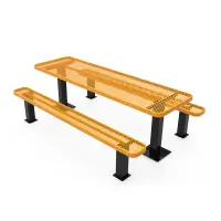 MyTCoat Honeycomb Steel Pedestal Frame Picnic Table
