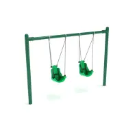 Elite Series 5 inch Single Post Swing 8 Foot with Child Adaptive Seats