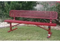 MyTCoat Expanded Metal Park Bench with Back