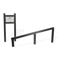 Vaulting Beam Recycled Fitness Trainer with Sign