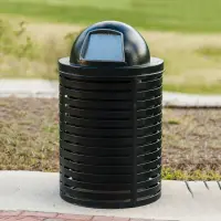 Essentials - Horizontal Strap Style Trash Receptacle