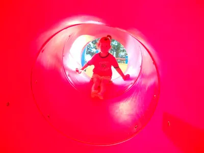 Commercial tube tunnel slides for playground equipment
