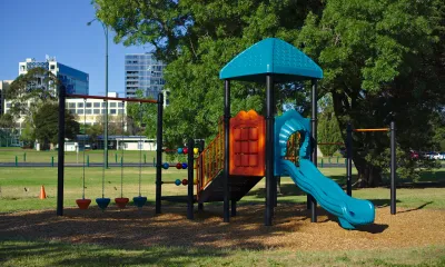 Playground structures promoting physical activity and social development