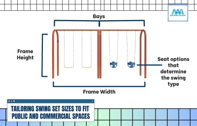 44 Tailoring Swing Set Sizes To Fit Public And Commercial Spaces
