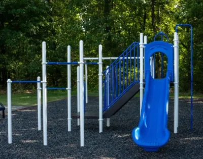 Maintained public playground reflecting preparedness and ongoing oversight.