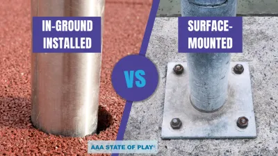 In-ground versus surface-mounted playground equipment durability comparison